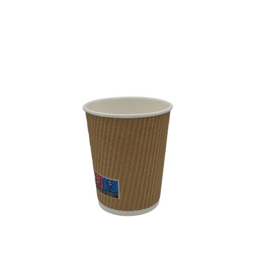 Vasos de papel kraft doble pared Ø 80mm 240ml (25 uds)