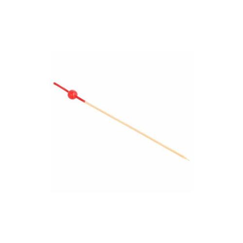 Pincho Bola Roja Bambú 12cm 1