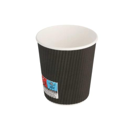 VASO CARTÓN NEGRO. DOBLE PARED. 360ml. 25u. 1