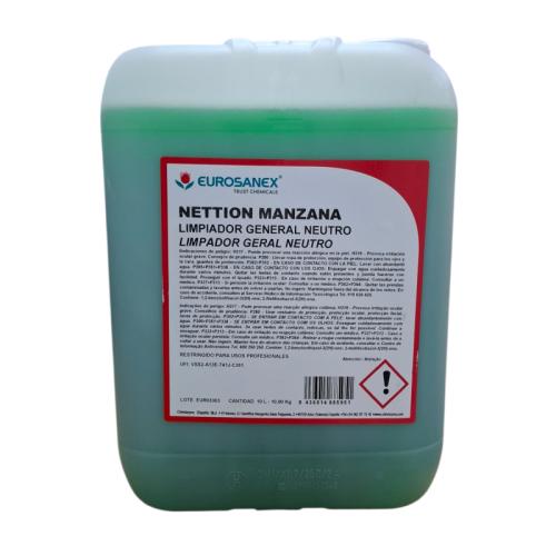 LIMPIADOR GENERAL NEUTRO MANZANA. 10 litros NETTION 1