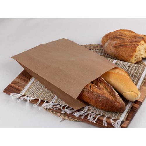 BOLSAS DE PAPEL KRAFT 22+7X42cm. VERJURADO. 1.000u. 1