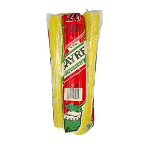 BOLSA DE BASURA SAYRE 54X60cm. AMARILLA. 20u. 1