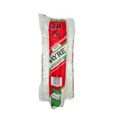BOLSA DE BASURA SAYRE 54X60cm. BLANCA. 20u. 1