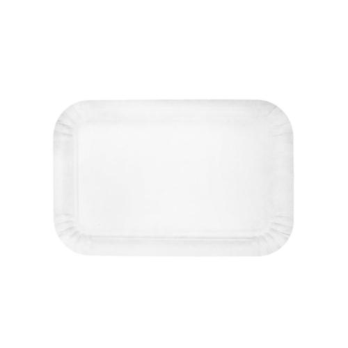 BANDEJA DE CARTÓN BLANCA 12X19cm. 100u. 1