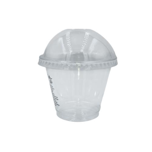 PACK VASO PET. 266ml. + TAPA CUPULA CON AGUJERO 92mm. 100u. 1