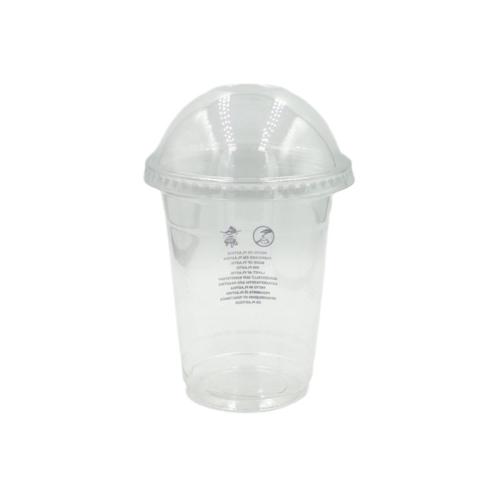 PACK VASO PET. 355ml. + TAPA CUPULA CERRADA 92mm. 100u. 1