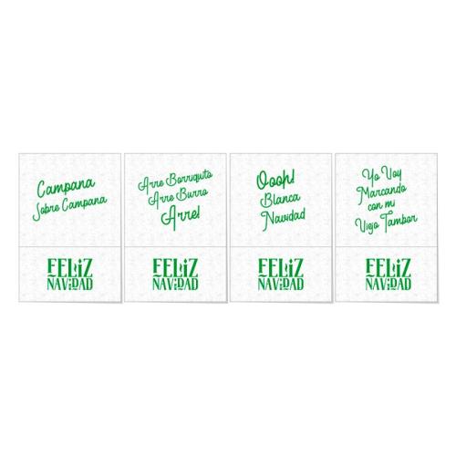 MINI SERVILLETAS. SULFITO. FRASES NAVIDAD.17x17cm. 60paq. 1