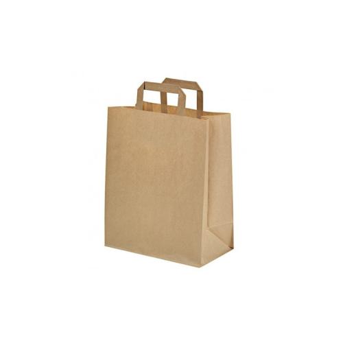 Bolsas de papel kraft asa plana 32x41 +12cm (250uds)