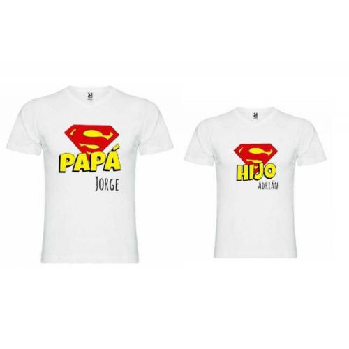 PACK 2 CAMISETAS SUPER PAPA E HIJ@