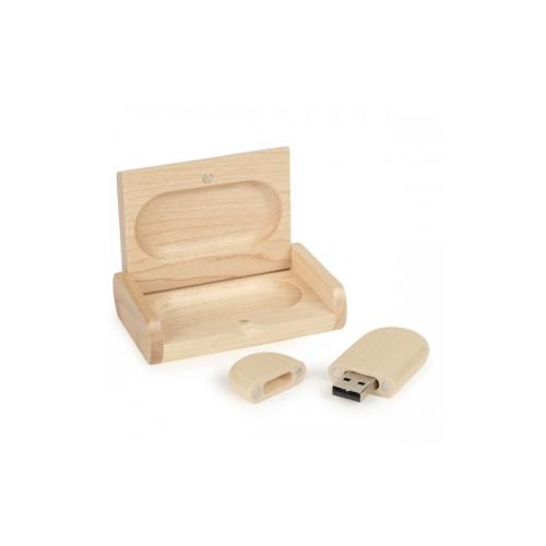 CAJA MADERA CON MEMORIA 16 GB