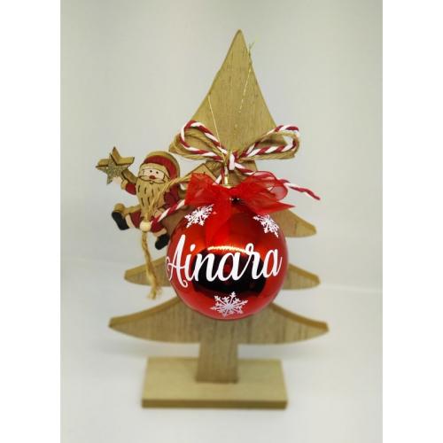 BOLA NAVIDAD PERSONALIZADA  8 cm 1