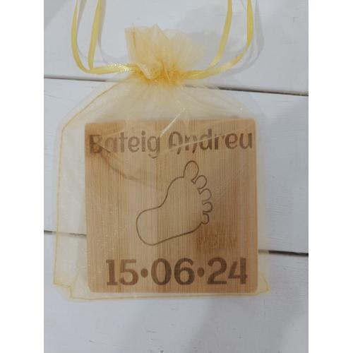 Posavasos Abridor Bambú Personalizado 1