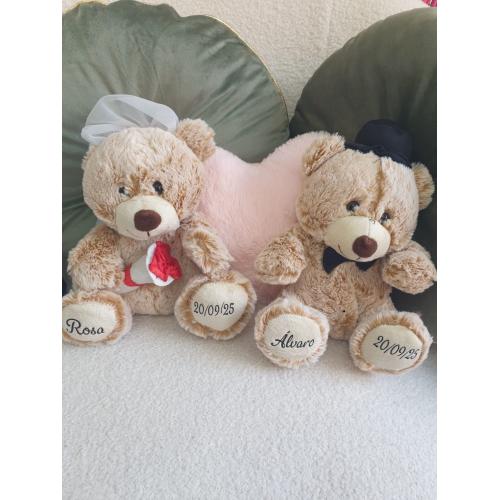 PAREJA NOVIOS PELUCHES OSITOS 1