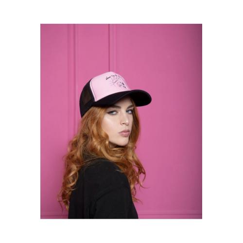 Gorra noc negra rosa 1
