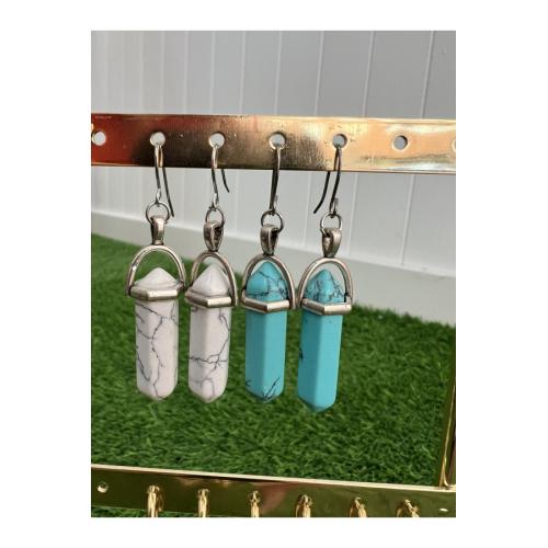 Pendientes piedra mar, color - blanco 1
