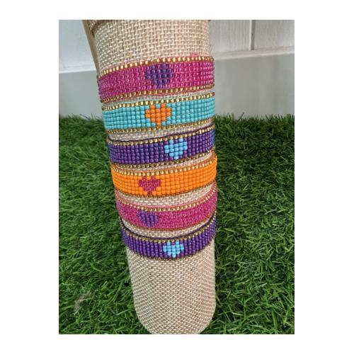 Pulsera heart, color - morado 1