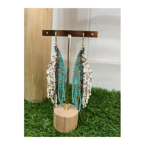 Pendientes maldivas turquesa 1