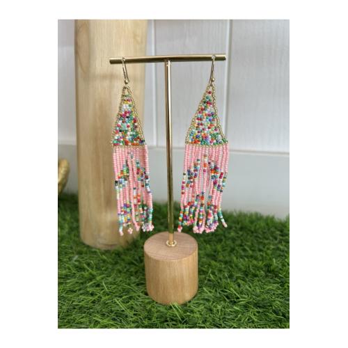 Pendientes guatemala rosa 1