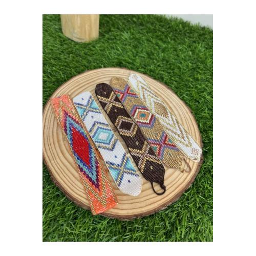 Pulseras maya, color - marron chocolate 1