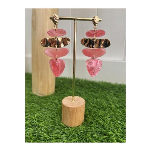Pendientes honolulu rosa 1