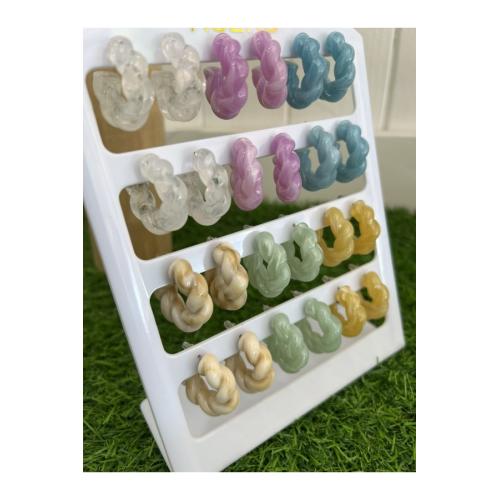Pendientes trenzados, color - transparente 1