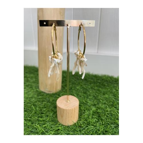 Pendientes corales beige 1