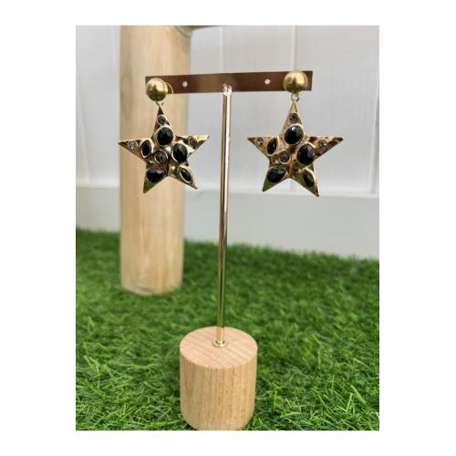 Pendientes star black 1