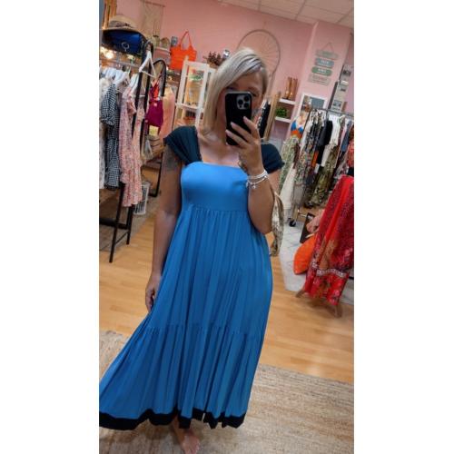 Vestido toscana, tallas - talla unica, color - denim claro 1