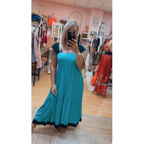 Vestido toscana, tallas - talla unica, color - verde oceano 1