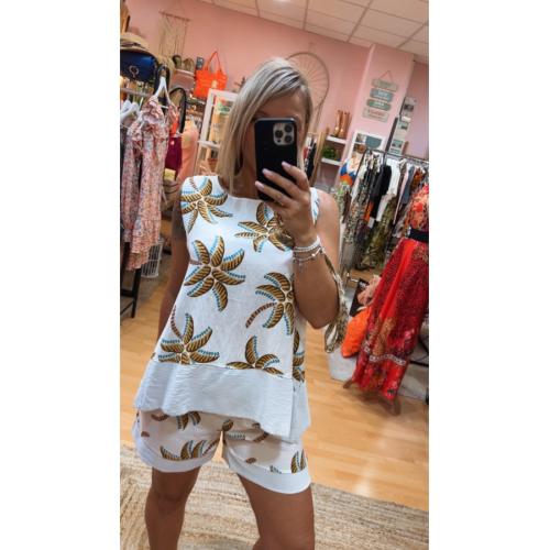 Conjunto palmeras, tallas - talla unica, color - mostaza 1
