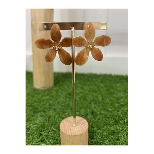 Pendientes narciso cafe 1