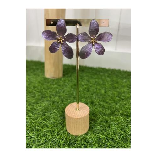 Pendientes narciso violeta 1