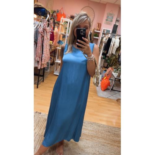 Vestido lurex, color - azul cielo 1