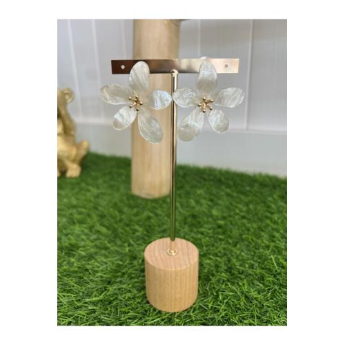Pendientes narciso blanco 1