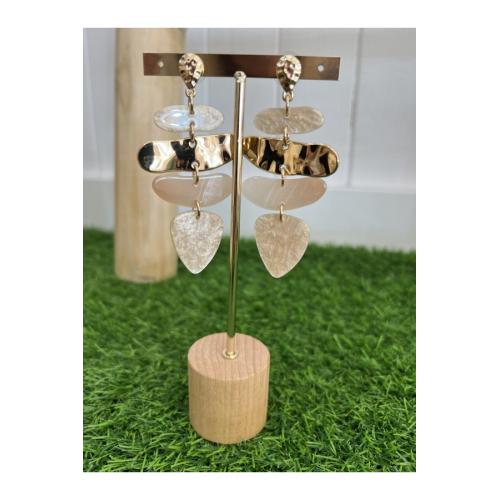 Pendientes honolulu beige 1