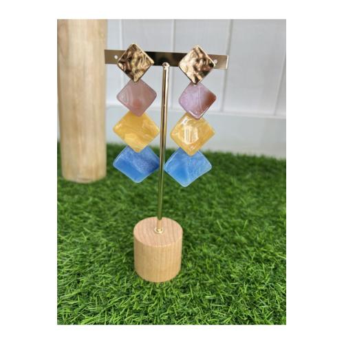 Pendientes rombos multicolor 1