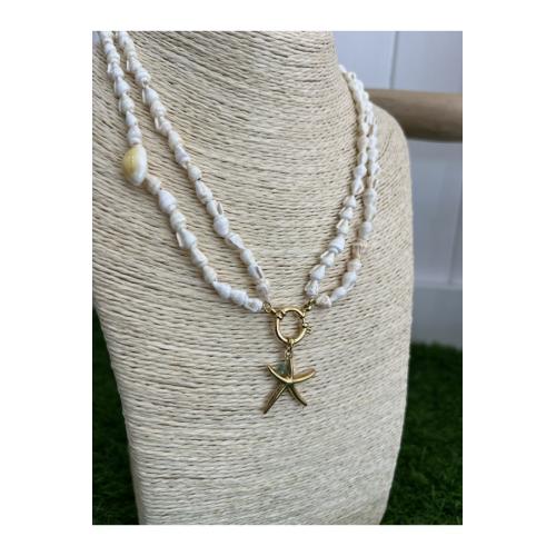 Collar conchitas estrella mar 1