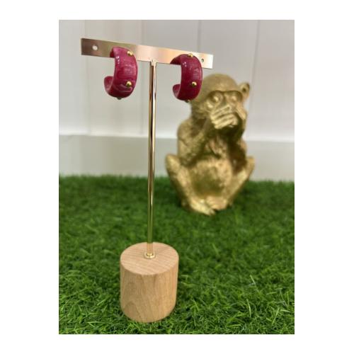 Pendientes viena granate 1