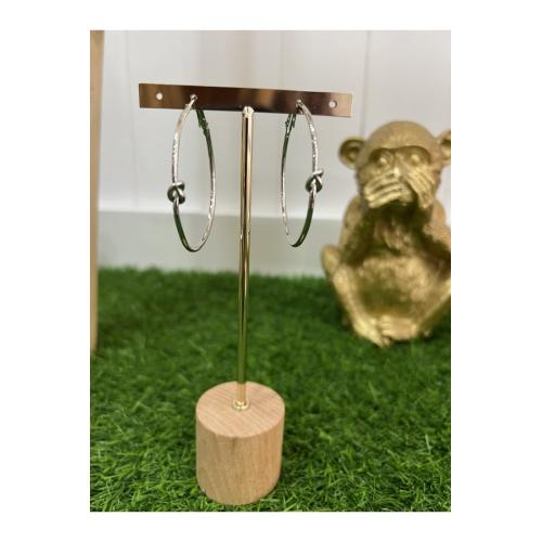 Pendientes aro nudo plateado 1