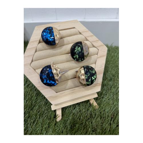 Anillo media luna, color - verde 1
