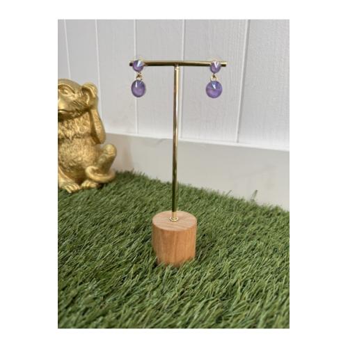 Pendientes agua, color - lila 1
