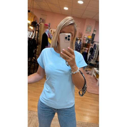 Camiseta basica celeste, tallas - talla unica, color - celeste 1
