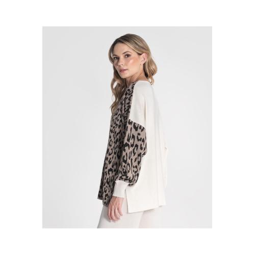 Sueter animal print crudo, tallas - s/m 1