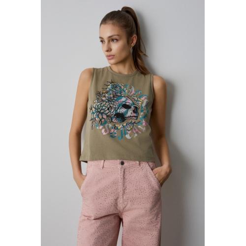Camiseta calavera militar, tallas - l 1
