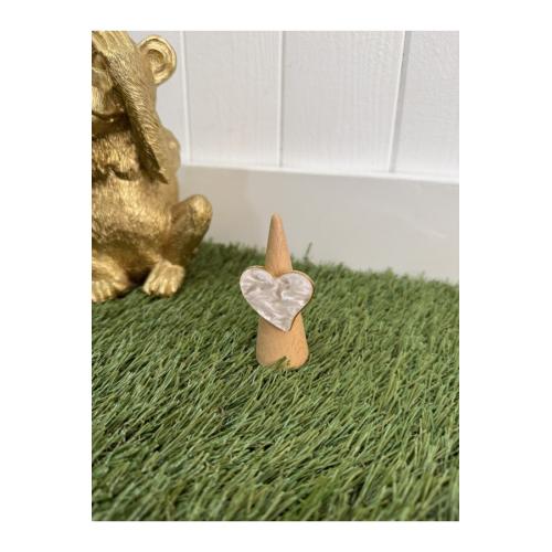 Anillos corazon, color - blanco 1