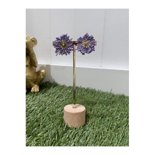 Pendientes flor lila 1