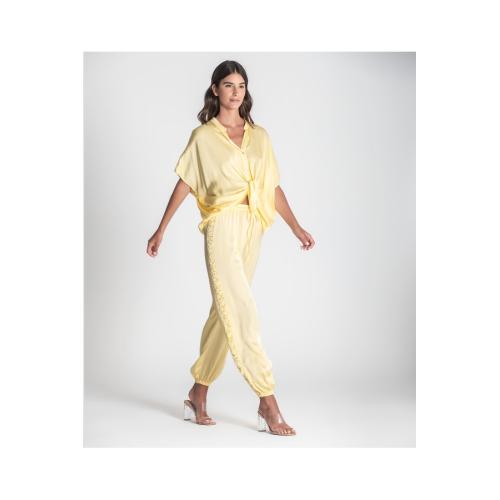 Pantalon cuba, tallas - m, color - amarillo pastel 1