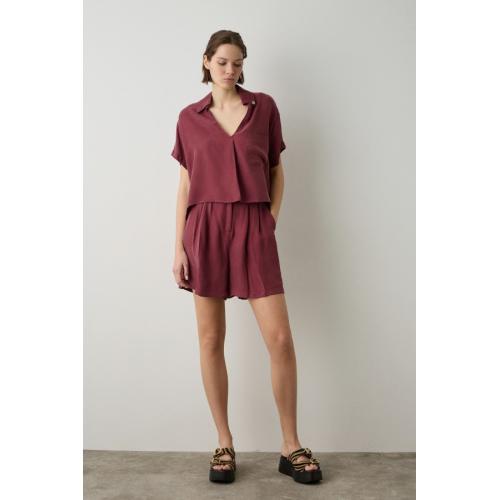 Camisa creta, tallas - s, color - granate 1