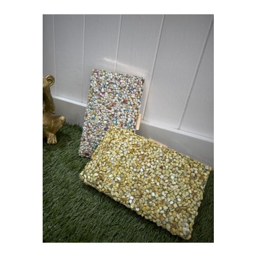 Bolso caja piedras, color - amarillo pastel 1
