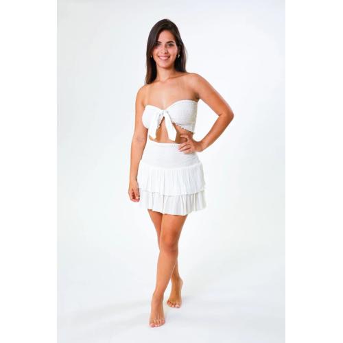 Falda glacis, color - blanco, tallas - talla unica 1